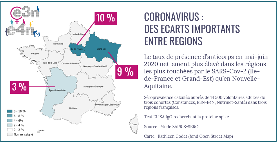 Séroprevalence : des écarts marqués entre régions